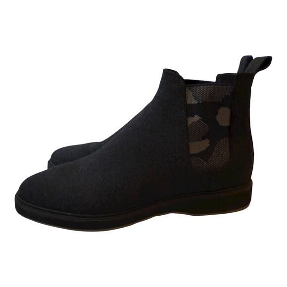 Rothys Merino Wool Chelsea Boots Black Gray Mens 13 main image 4
